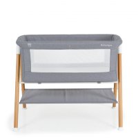 Patut pentru bebelusi Moni Kalinihta Premium Grey 90x53x74 cm, cu suport pentru accesorii,plasa insecte si saltea inclusa, recomandat de la nastere pana la o greutate de maxim 11 kg - 3