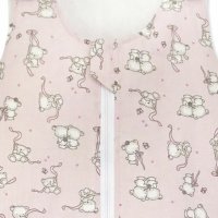 Sac de dormit pentru copii KidsDecor Loving Bear Pink, 1 tog, din bumbac, 95 cm - 2