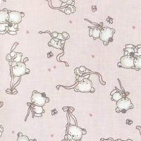 Sac de dormit pentru copii KidsDecor Loving Bear Pink, 1 tog, din bumbac, 95 cm - 3