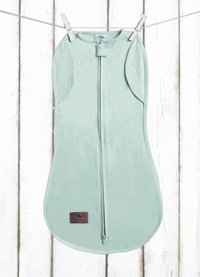 Sleepee Second Step, saculet swaddle din bumbac pentru infasat, cu caciulita, menta - 2
