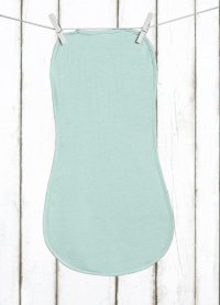 Sleepee Second Step, saculet swaddle din bumbac pentru infasat, cu caciulita, menta - 3