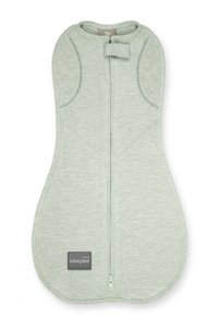 Sleepee Second Step, saculet swaddle din bumbac pentru infasat, cu caciulita, menta - 4