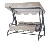 Balansoar cu 3 locuri Salvia Gri 200x165x110 cm - 2