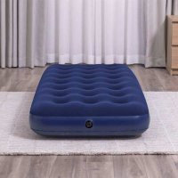 Saltea Gonflabila Mercaton, PVC si Velur, 185 x 76 x 22 cm, Albastru - 3