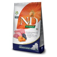 N&D Pumpkin Puppy Medium/Maxi, M-XL, Miel și afine, hrană uscată fără cereale câini junior, 12kg - 2
