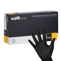 Manusi nitril nepudrate EasyCare cutie 100 buc. marime M Negru - Everin - 1