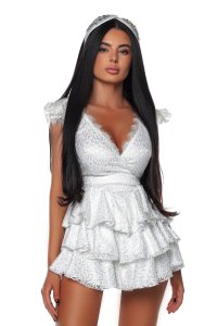 Rochie din dantela cu volane - Prive Boutique - 1