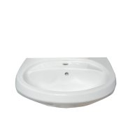 Chiuveta de baie Repose cu piedestal, ceramica alba, 55 cm - 1