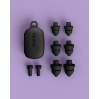 Dopuri de urechi cu filtru muzical pentru festivaluri si concerte, 3 dimensiuni incluse (SML), protectie zgomote SNR 19dB, reutilizabile, negre, - 3