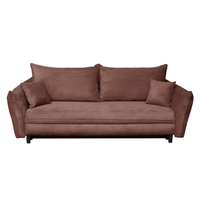 Canapea CAMILLE extensibila, 3 locuri, cu arcuri si lada depozitare, caramiziu, 238x115x95 cm - 1