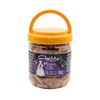 AGILITY Cubulețe Afumate, XS-XL, Rață, găletușa recompense câini, 300g - 2