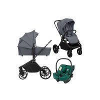 Lionelo Mika Plus 3 in 1 Carucior Verde cu Scoica Auto ADAC, Reversibil si Ventilatie 3D, Pana la 22 kg - 1