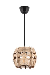 Candelabru Opviq din lemn si iuta, camel, 20 x 20 x 60 cm - 4