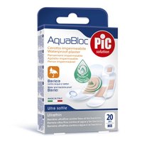 Plasturi rezistenti la apa Pic Solution Aquabloc mix 4 dimensiuni cu solutie antibacteriana 20buccut - 2