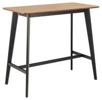 Masa de bar ACTONA Roxby, finisaj natural si negru mat, 120 x 60 x 105 cm - 4