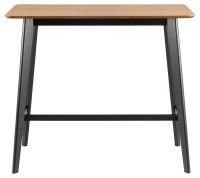 Masa de bar ACTONA Roxby, finisaj natural si negru mat, 120 x 60 x 105 cm - 5