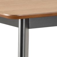 Masa de bar ACTONA Roxby, finisaj natural si negru mat, 120 x 60 x 105 cm - 6