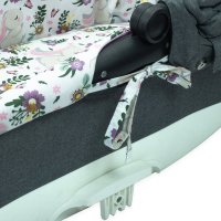 Set insertie textila Kerstin Bunny Pink pentru landoucosulet copii, cearsaf elastic 80x38 cm din bumbac 100% - 4