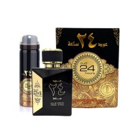 Oud 24 Hours Set de la Ard Al Zaafaran - Apa de Parfum Unisex 100ml si Deo 50ml - Original din Dubai - 2
