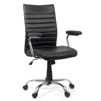 Scaun de birou OFF 338 din piele ecologica negru - 1