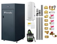 Centrala pe peleti Fornello King Plus 25 KW - Pachet complet cu boiler, termostat si accesorii - 1