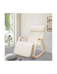 Fotoliu Balansoar Songmics LYY10M Bej - Capacitate 150 Kg - 7