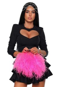Rochie Eleganta cu Decolteu in Forma de Inima si Volane - 1