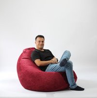 Fotoliu pufrelax nirvana gigant sour cherry cu husa detasabila textila umplut cu perle polistiren - 2
