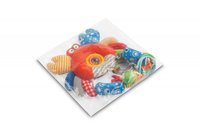 Jucarie de plus pentru caruciorpatut Sensillo Funny Crab cu zornaitoare,fosnait si inele de dentitie, realizata din material plusat,agatatoare practica - 1