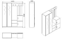 Dulap hol DD8, Pin atlantinc- Alb - 6