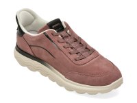 Pantofi sport de dama GEOX D657MA, roz, din piele intoarsa - 1