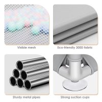 Tarc de joaca Nichiduta 120x120 cm Polar Grey, cu cadru metalic, pereti din plasa, inaltime 65 cm, acces cu fermoar, covoras spuma cu doua fete, 4 inele ajutatoare, cu geanta de transport si 100 de bilute multicolore incluse - 1