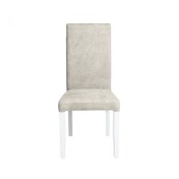 Scaun living TEO, picioare lemn alb, stofa crem, 46x60x98 cm - 1
