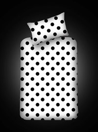 Set Cearceafuri L'essentiel Maison pentru O Persoană, Alb-Negru, 100x200 cm, Bumbac si Poliester - 1