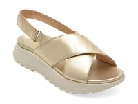 Sandale CLARKS aurii, DASH LITE WISH, din piele naturala - 1