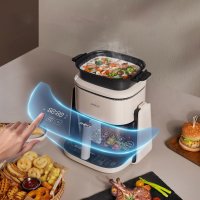 Friteuza cu aer cald JIMMY Air Fryer, Pan Fryer 2-in-1 4L, 1100W, 8 programe, Display HD Touch Screen - 4