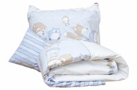 Lenjerie pat copii Odette Blue KidsDecor din bumbac 100x15040x60 cm - 5