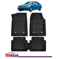 Covorase auto TEAMCAR tip tavita pentru BMW Seria 3 E46, 1998-2006, negre, set fata-spate - 1