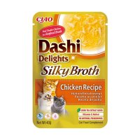 INABA Churu Dashi Delights Silky Broth, Pui, plic hrană umedă fără cereale pisici, (topping), 40g - 2