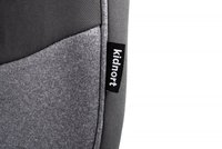 Scaun auto cu isofix pentru copii, Kidnort, model pliabil, cu Tetiera reglabila, 100-150 cm i-SIZE R-129 Mane Gray - 3
