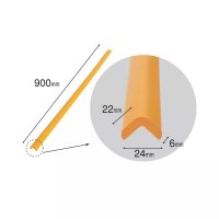 Banda protectie mobilier pentru copii Car Boy Safety Galben lamaie 90 cm din spuma 24x900x22x6 cm - 3
