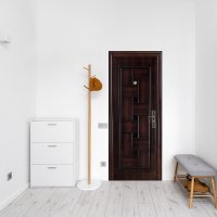 Usa metalica de intrare ELITE-07 maro cu deschidere stanga, dimensiuni 86 x 205 cm - 1