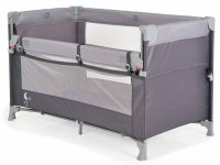 Patut Moni Next Level cu doua niveluri, 125 x 65 x 74 cm, gri, pentru copii de pana la 15 kg - 1