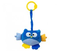 Jucarie din plus pentru agatat, fosnaie si vibreaza Cutie Owl Blue - 3