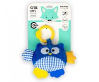 Jucarie din plus pentru agatat, fosnaie si vibreaza Cutie Owl Blue - 4