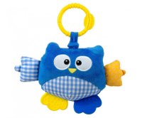 Jucarie din plus pentru agatat, fosnaie si vibreaza Cutie Owl Blue - 5