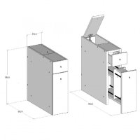 Dulap pentru Baie Smart Alb - 5