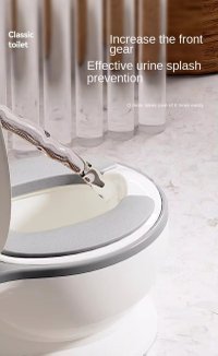 Olita muzicala tip minitoaleta Little Mom cu adaptor moale Grey - 5