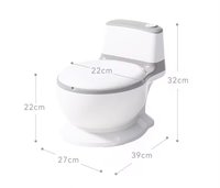 Olita muzicala tip minitoaleta Little Mom cu adaptor moale Grey - 7
