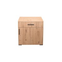 Comoda ECONO, 1 usa si 1 sertar, stejar artisan, 60x40x64,5 cm - 1